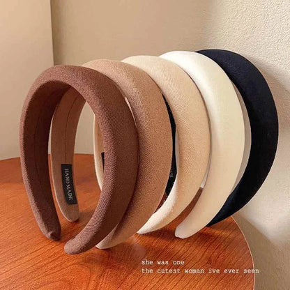 1/2/3/5pcs Wild Solid Color Sponge Headband
