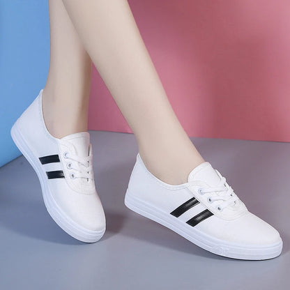 Classic round toe canvas comfortable street lace-up Sneakers