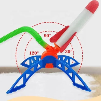 Kids Outdoor Rocket Foot Pump Air Pressing Soaring Rocket Toy