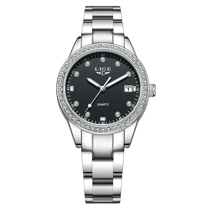 Luxury Luminous Stainless Steel Clock Waterproof Watch