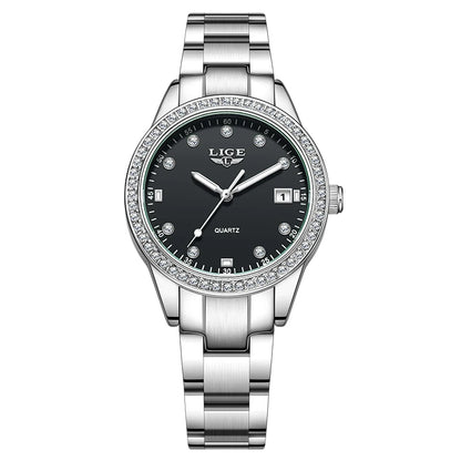 Luxury Luminous Stainless Steel Clock Waterproof Watch