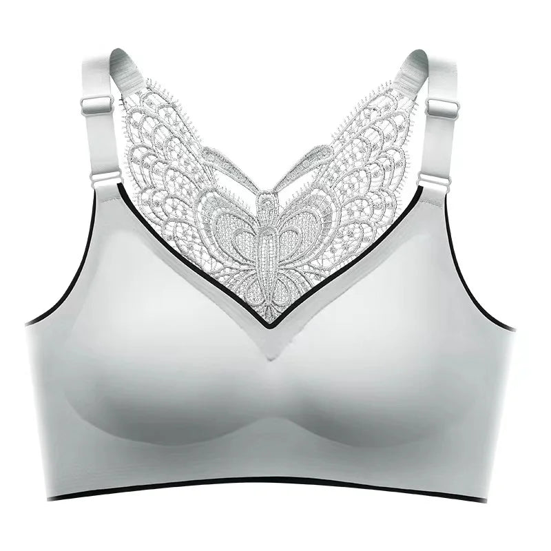 Sexy Butterfly Beautiful Back Seamless Large Size Bra