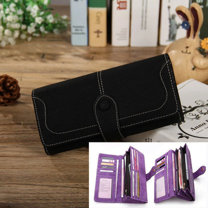 Long Wallet PU Leather Large Capacity Blocking Clutch