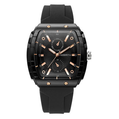 Affordable Macaron-Colored Barrel-Shaped with Silicone Strap Watch