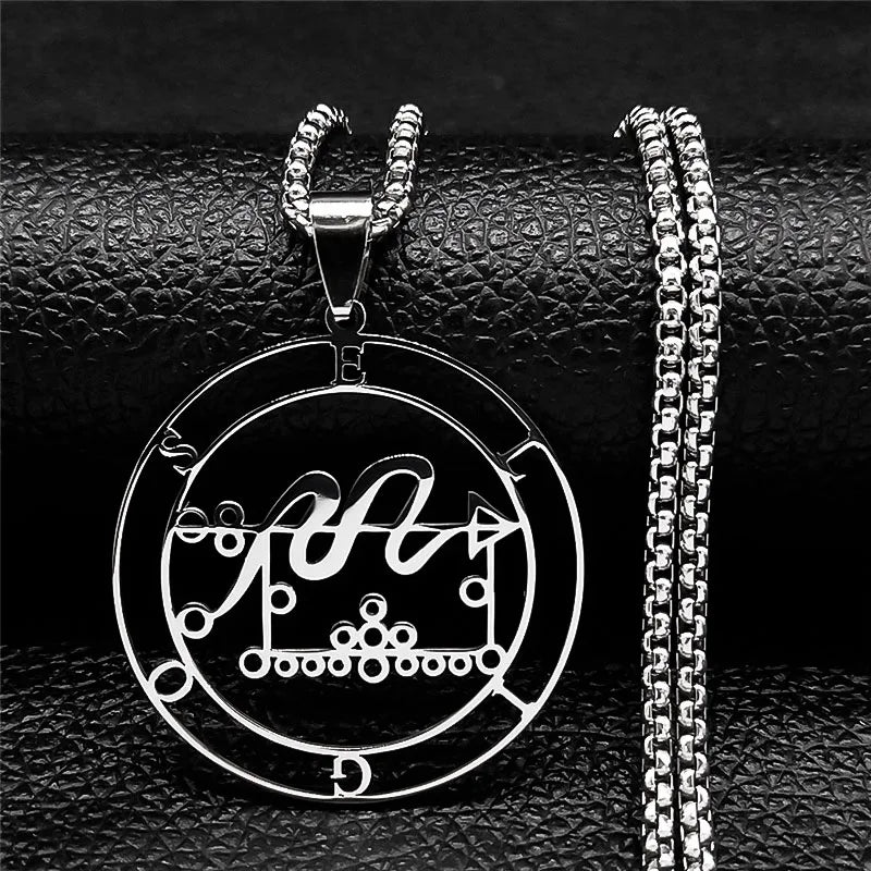 Sigeal Sigil De Lucifer Stainless Steel Satan Necklace