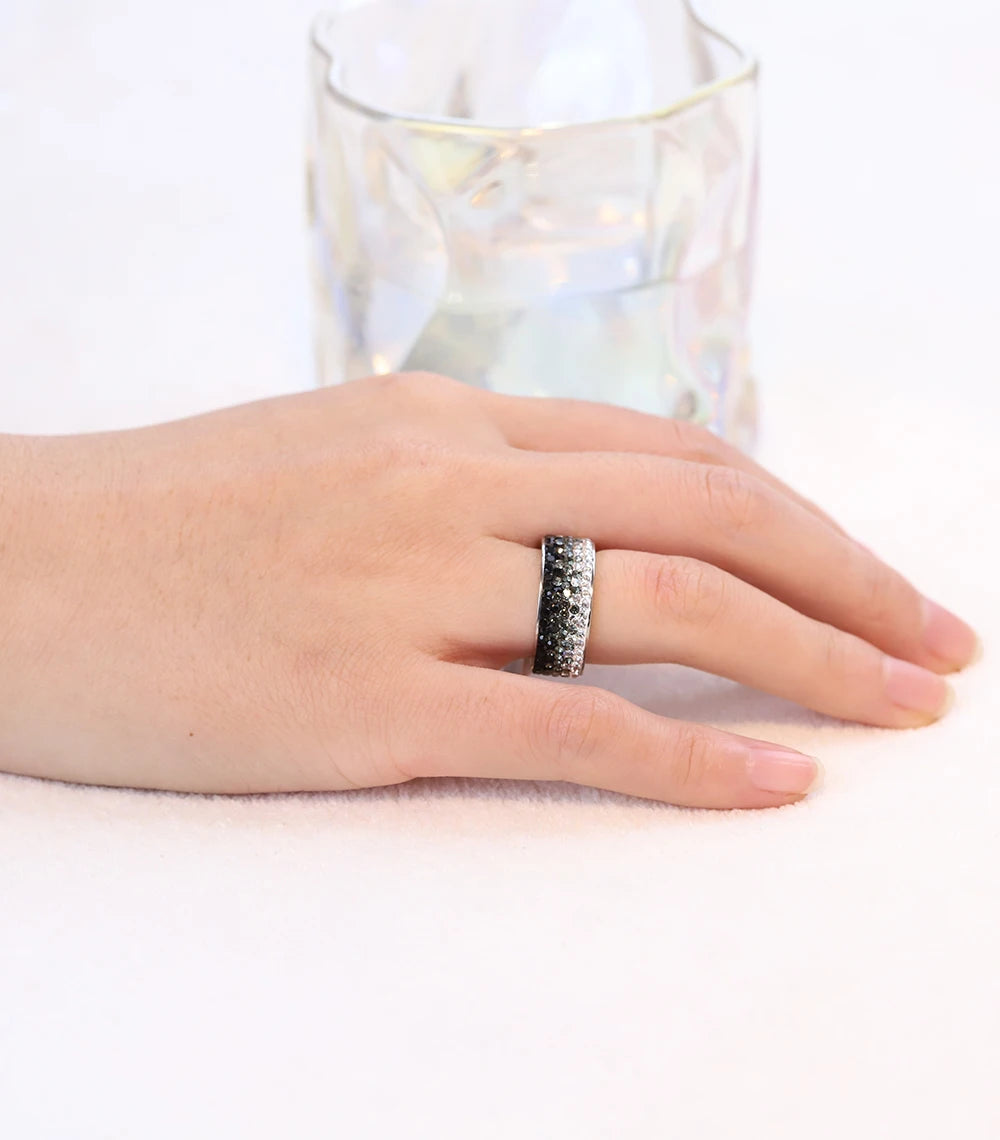 AAA Crystal Elegant Stainless Steel Rings