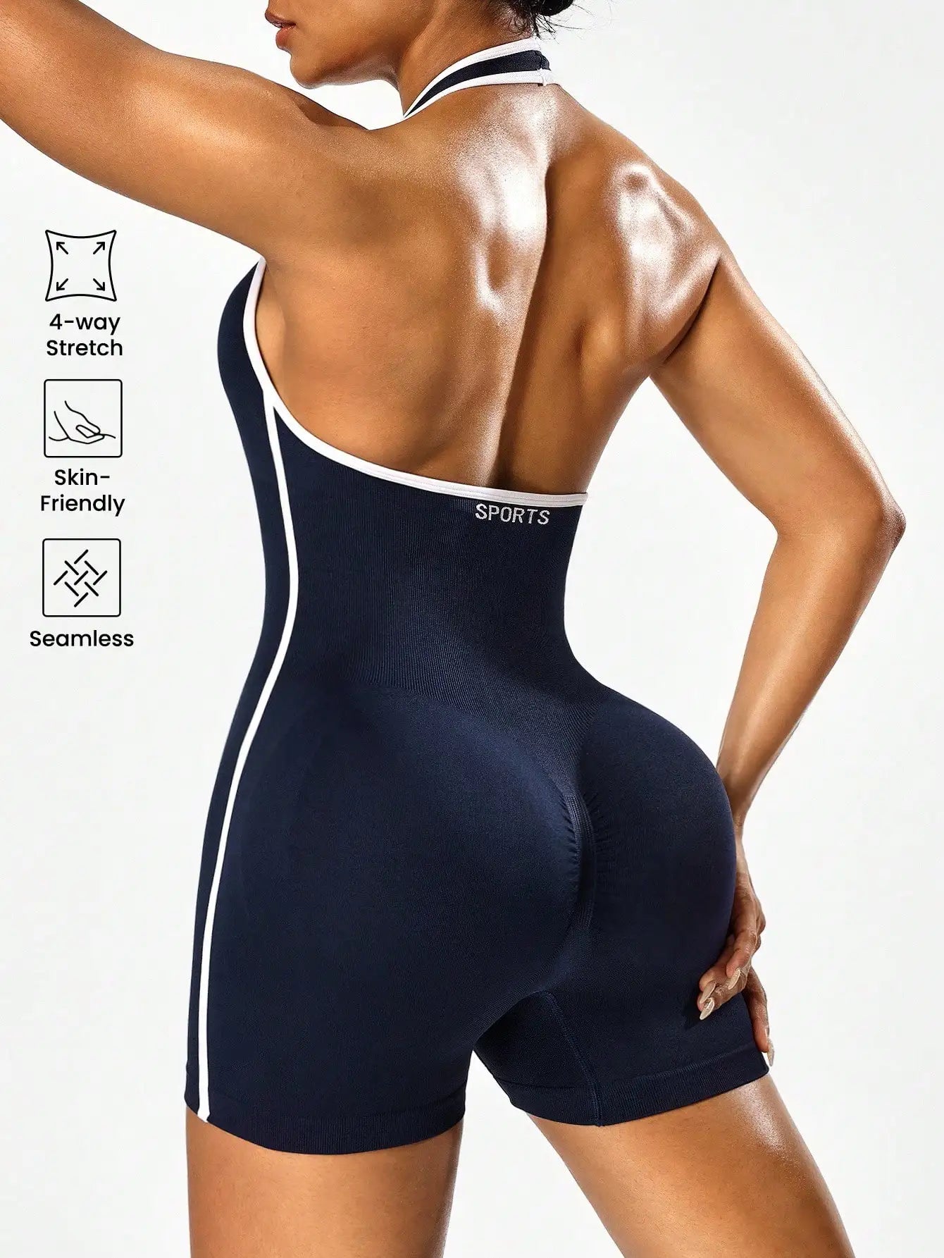 Cross-body yoga jumpsuit