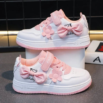 Cute bow sports running sneakers