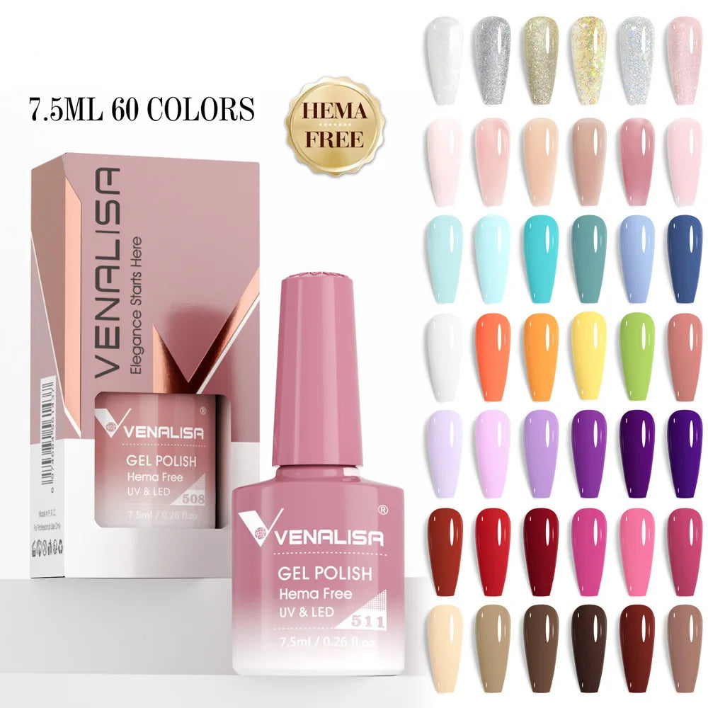 Glitter LED French Nail Polish