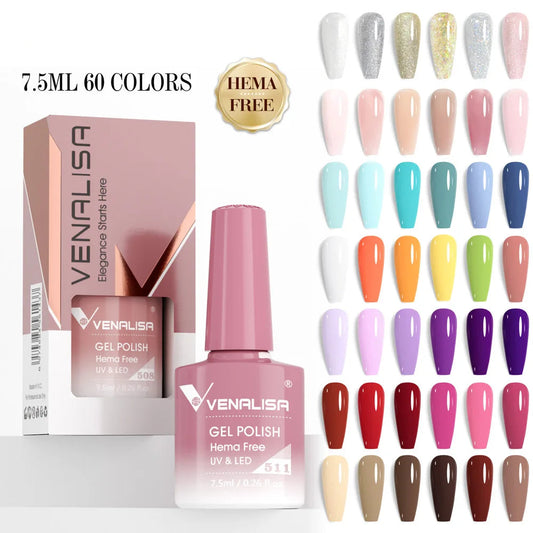 Glitter LED French Nail Polish