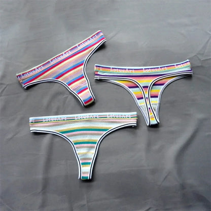 3 Pcs Brazilian Stripe Underwear G-string