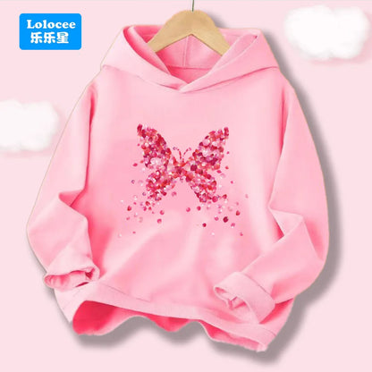Petal Butterfly Spring Autumn Soft Cotton Hoodies