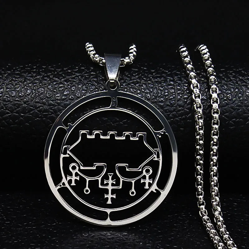 Sigeal Sigil De Lucifer Stainless Steel Satan Necklace