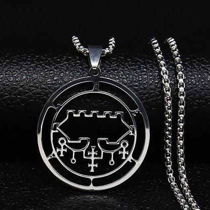 Sigeal Sigil De Lucifer Stainless Steel Satan Necklace
