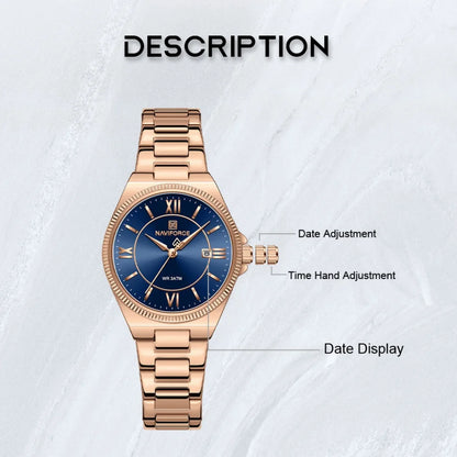 Vintage Display Stainless Steel 3ATM Waterproof Elegant Quartz Watch