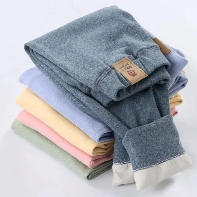 Big Size Fleece Warm Render Boys Girls Winter Velvet Leggings Pants