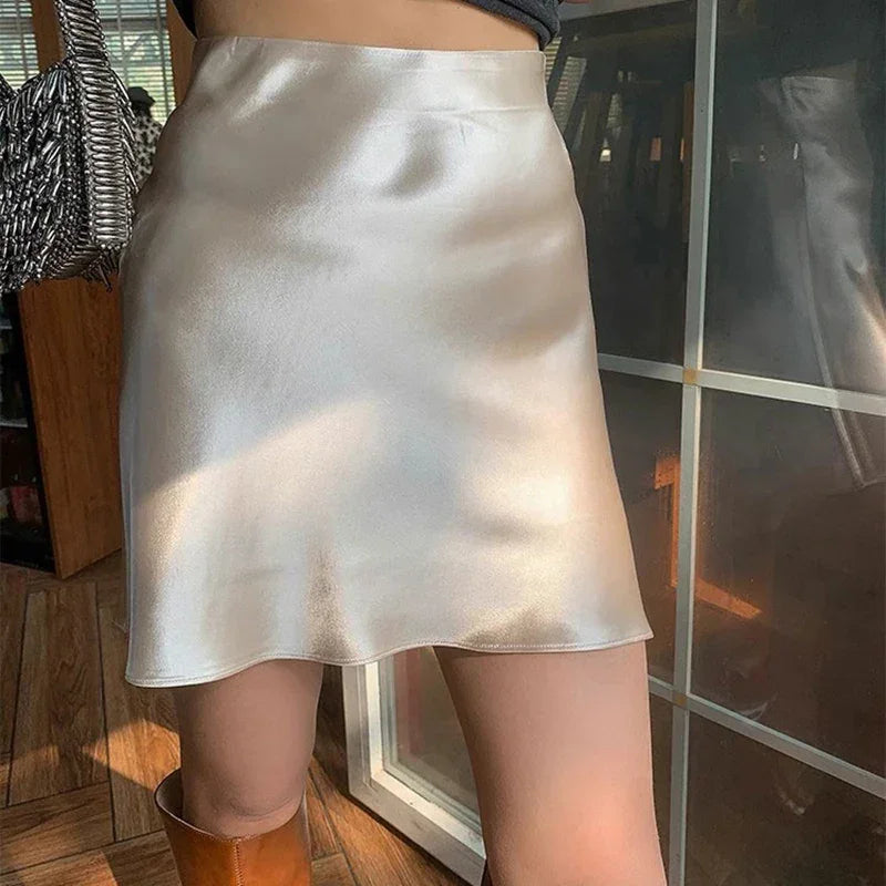 High Waist Vogue Mini A Line Skirts