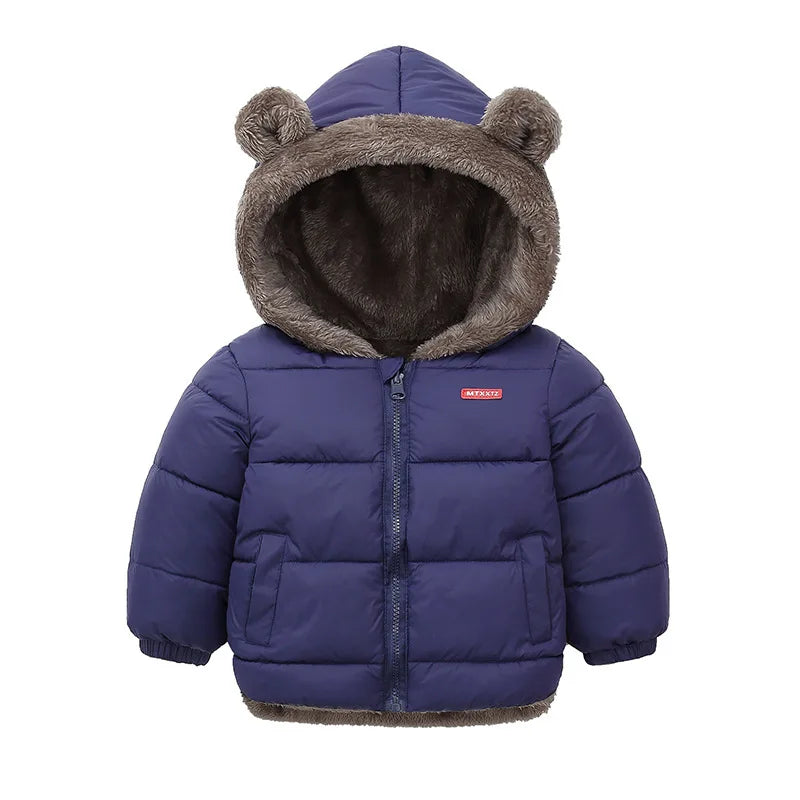 Autumn Winter Warm Outerwear Hooded Lamb Fleece Down Jackets
