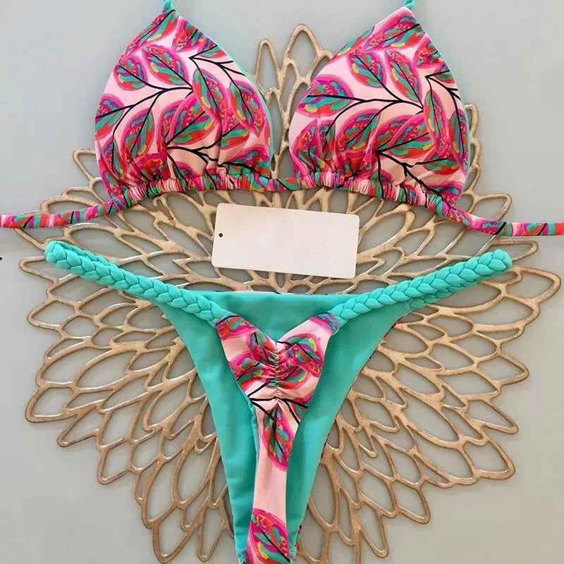 New Sexy Bikini Beach Swimsuit Two-piece Set