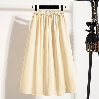 Plus Size High Waist Irregular Mid Long Big Size Skirts