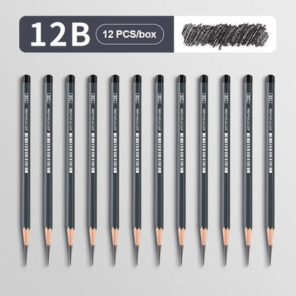 2H HB B 2B 3B 4B 5B 6B 7B 8B 12B 14B Sketch Drawing Graphite Charcoal Pencils Set