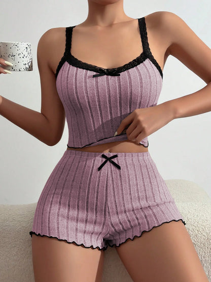 Shorts Sexy Milk Silk Pajama Set