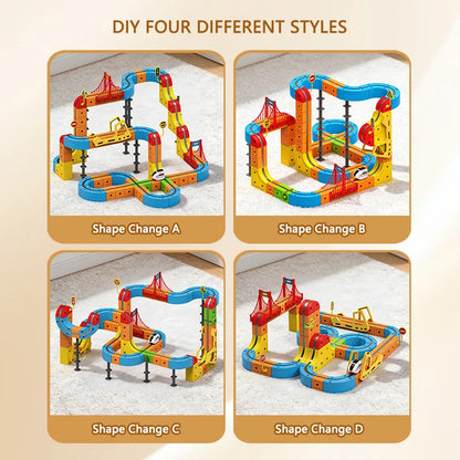 Magnetic Track Electric Train Anti-gravity Kids Magic Cube Car Railway Toy