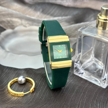 Square Silicone Quartz Small Watch