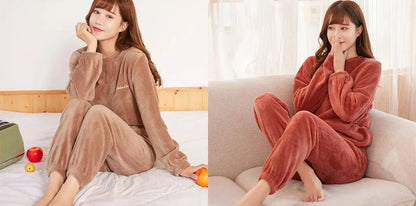 Thickened Loungewear Unisex Homewear Loose Pajama Sets