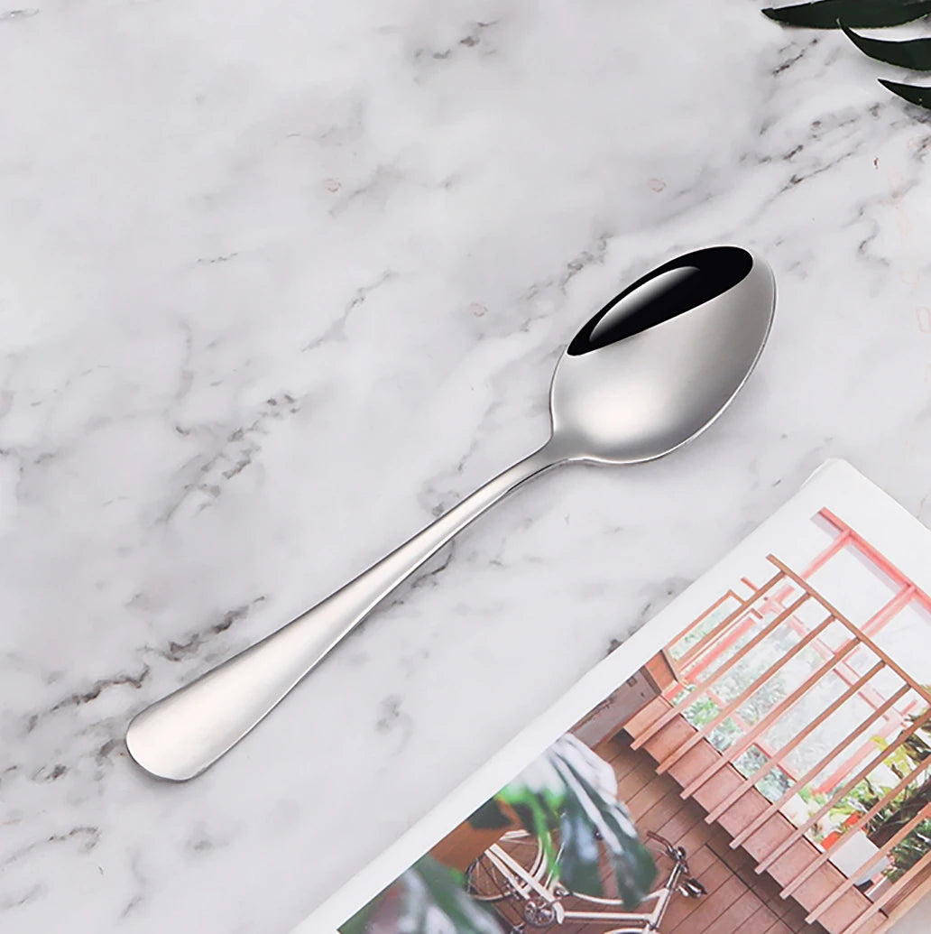 4/6/12 Pieces Gold Dessert Stirring Spoons Set