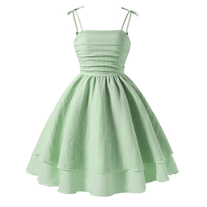 Pink Tiered Sling Princess Sweet Style Tween Girls Dress
