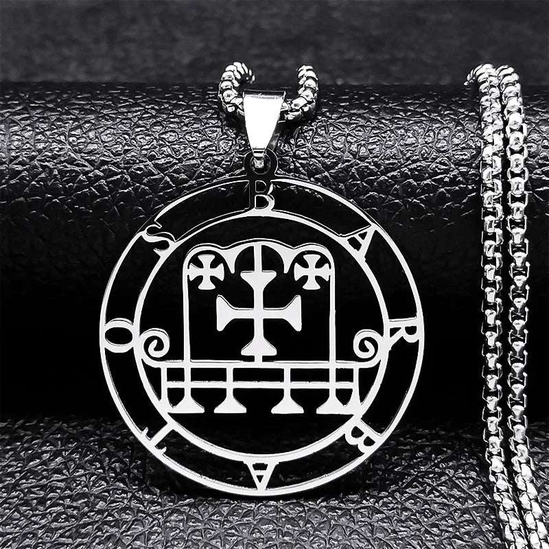 Sigeal Sigil De Lucifer Stainless Steel Satan Necklace
