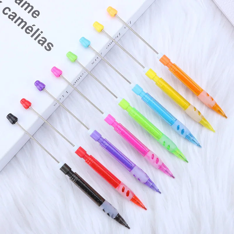 10-100Pcs Beaded Pencil HB Writing Beaded Pencil