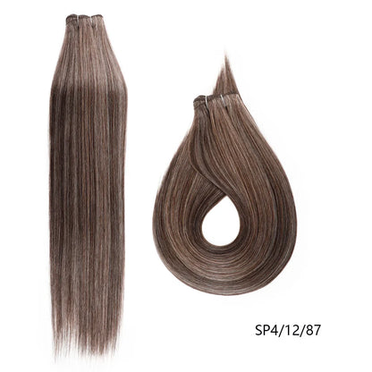 Bone Straight Hair Extensions Brown Color
