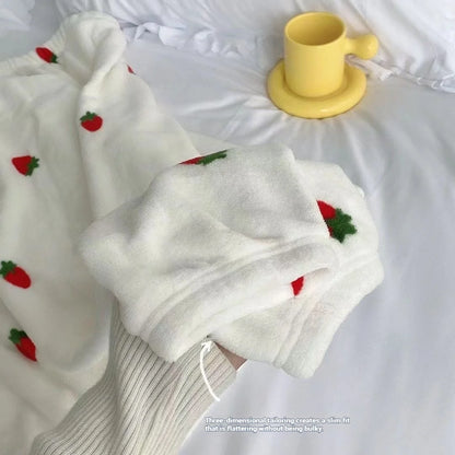 Soft Comfortable Velvet Jacquard Warm Sleepwear Pajama Sets