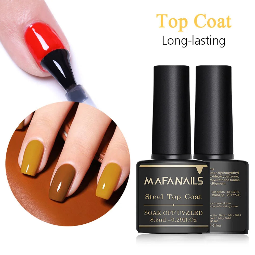 1/2pcs Nail Base Coat&Top Coat Gel Polish Sets 8.5ml Nail Varnish Rubber