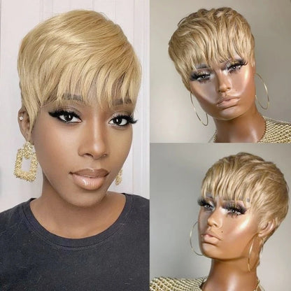 Short Straight  Pixie Cut Hair Bob Wig
