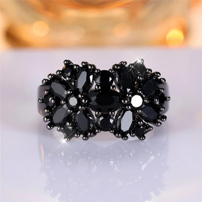 Black Zircon Stone Ring
