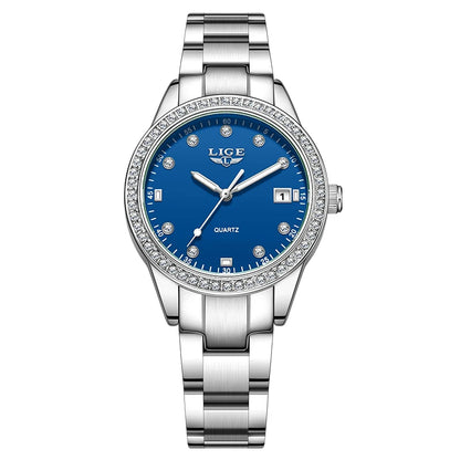 Luxury Luminous Stainless Steel Clock Waterproof Watch