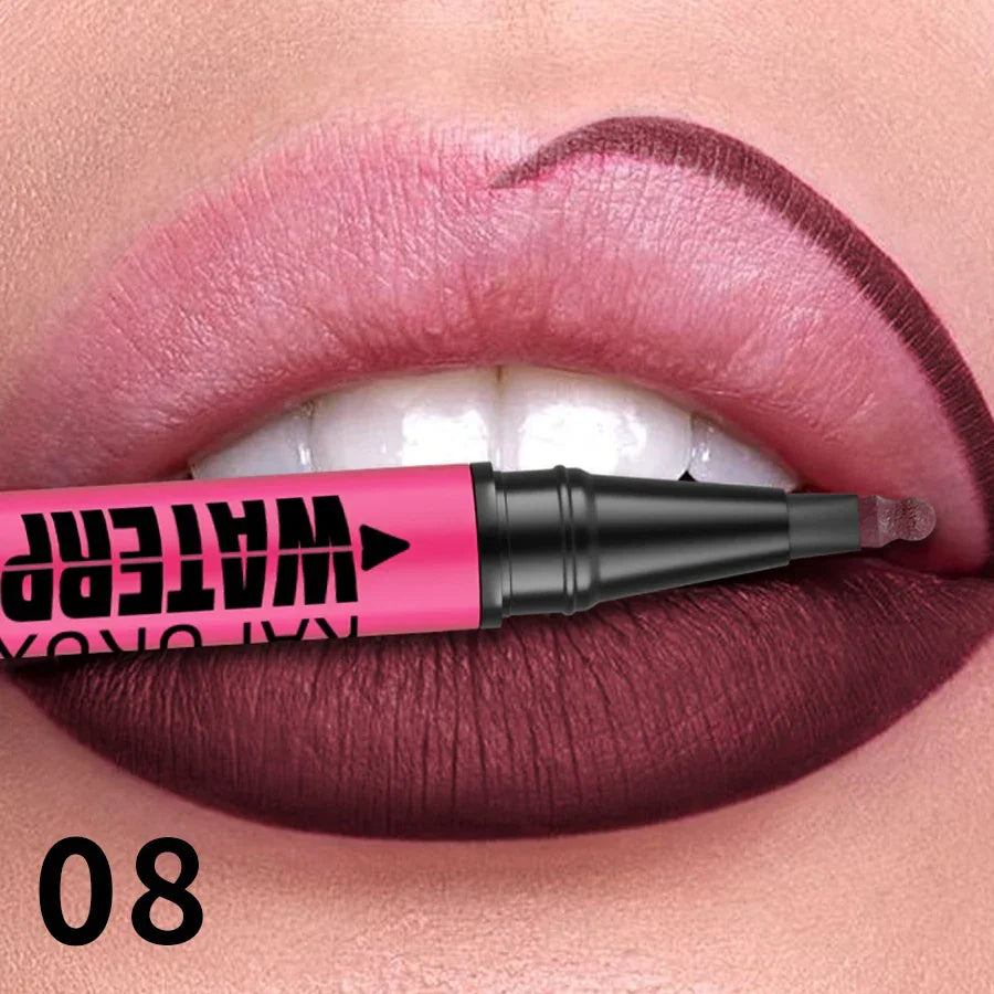 Liquid Matte12-Color Lipliner Pencil Waterproof Lips Contour Makeup