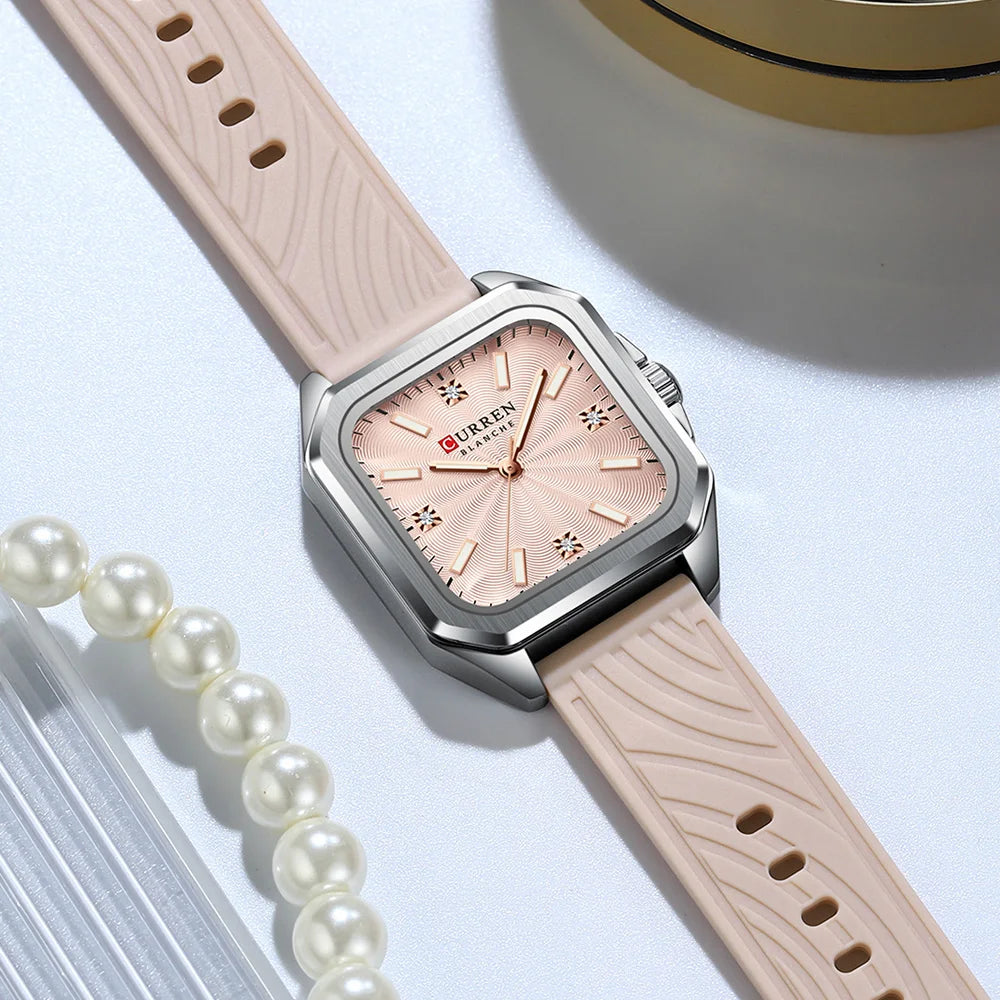 Minimalist Square Quartz Casual Sports Silicone Watches