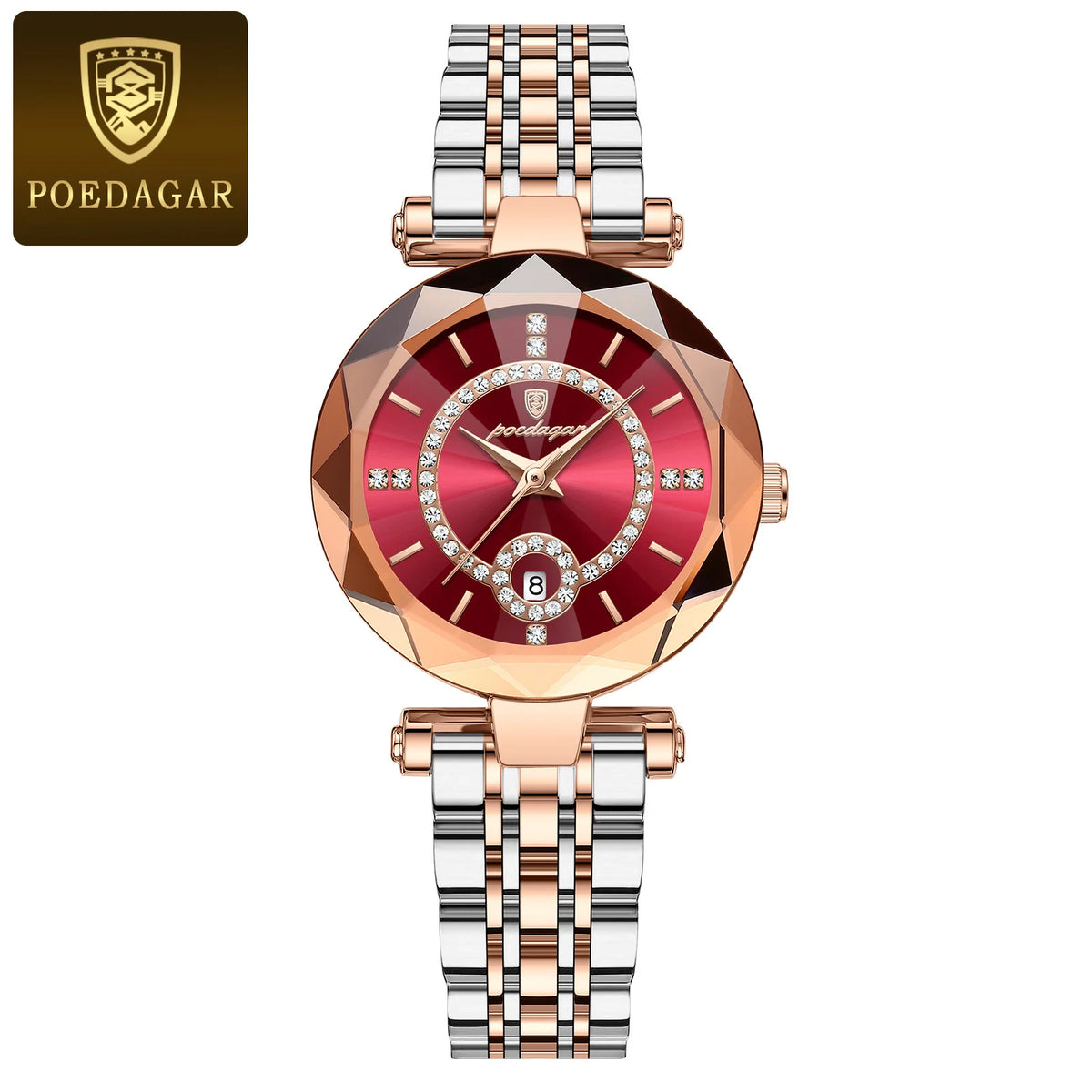 Luxury Waterproof Stainless Steel Date Wristwatch