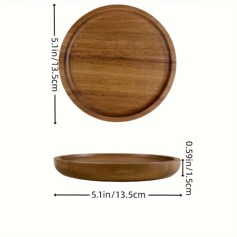 Japanese solid wood fruit plate