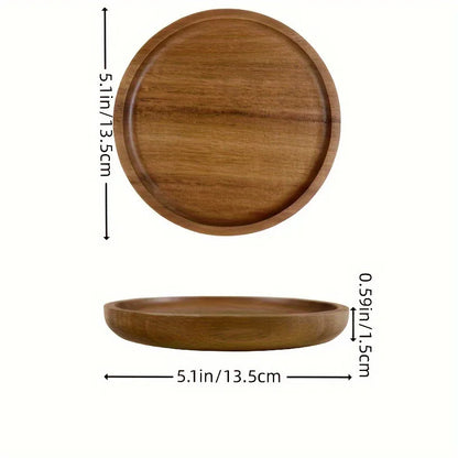 Japanese solid wood fruit plate