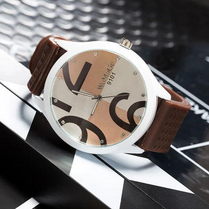 Big Number Quartz Silicone Sports Watches