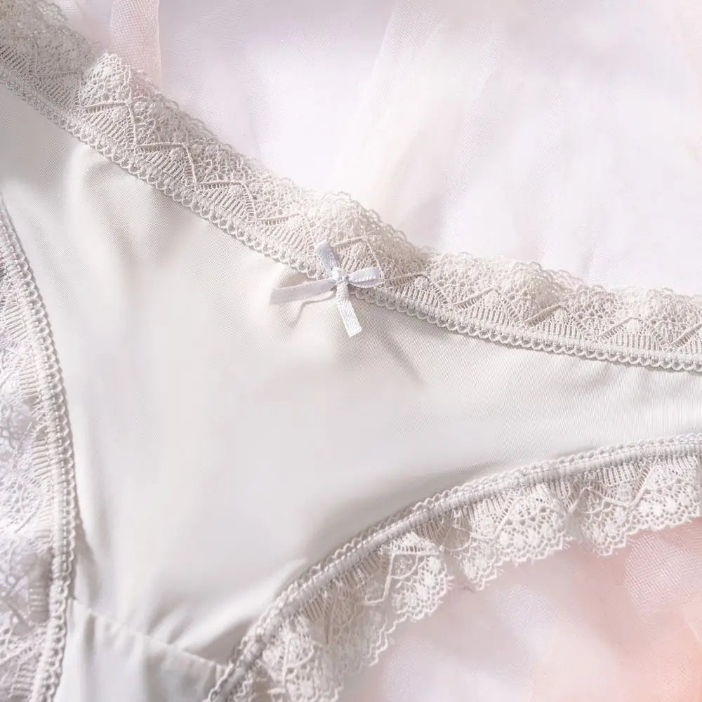 Ice Silk Cotton Crotch Low Waist Lingerie