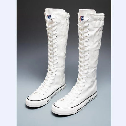 High Top Canvas Korean Long Boot