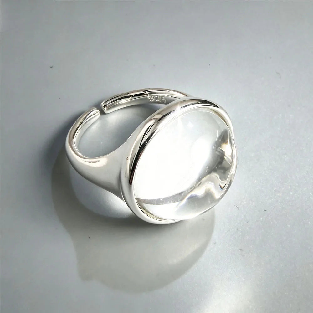 925 Sterling Silver Big Balls Finger Open Vintage Handmade Ring
