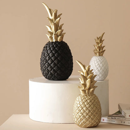 Nordic Gold Pineapple Sculpture Decoration