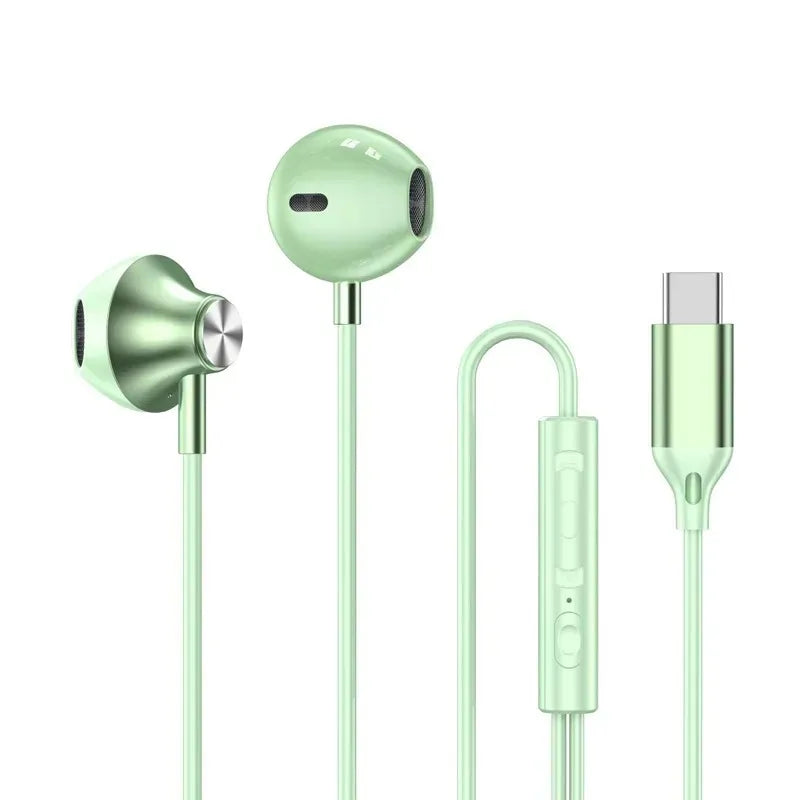 Headphones HiFi Surround Sound In-ear USB Type C/3.5mm With Wire Control